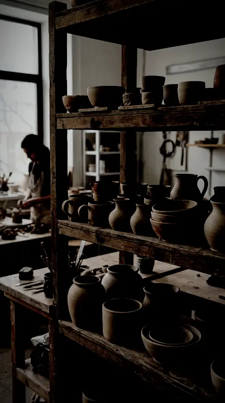 Shutter Gap applied to clay pots
