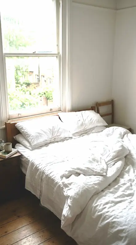 Product Light applied to bed morning
