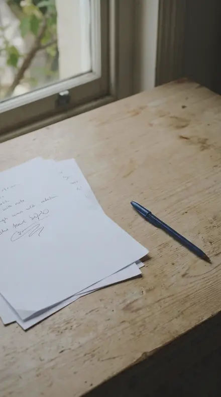 Pricking Iron applied to paper desk