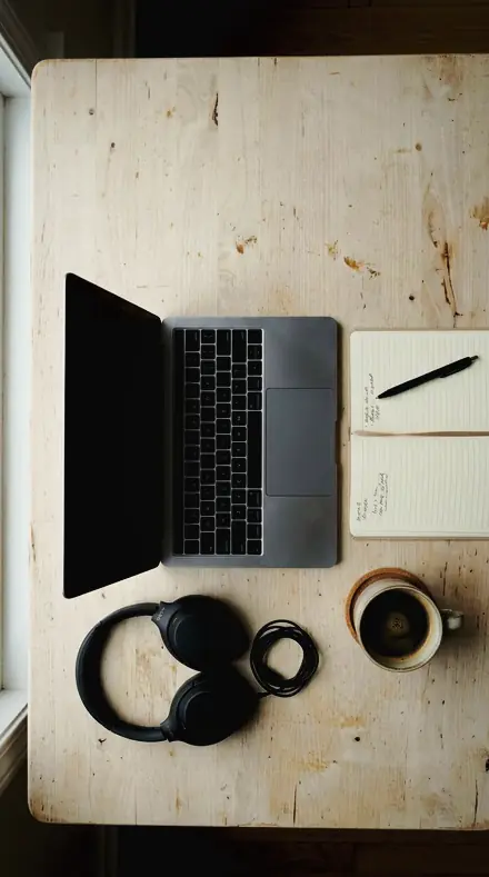Baguette Bar applied to desk flatlay