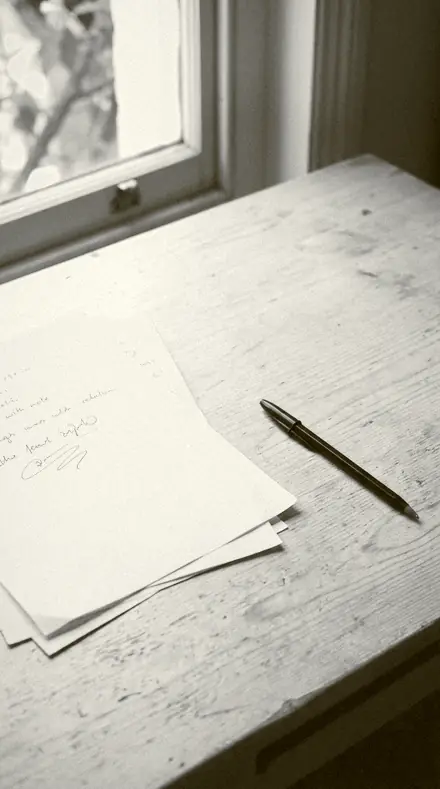 Bleach Back applied to paper desk