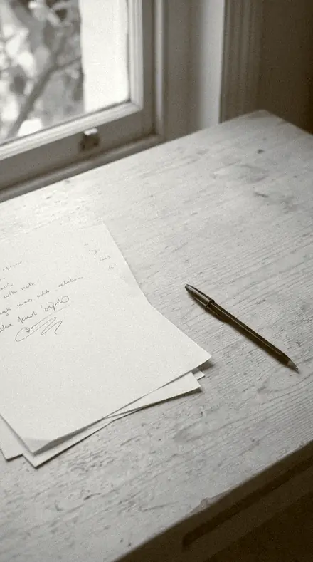 Foxed Paper applied to paper desk