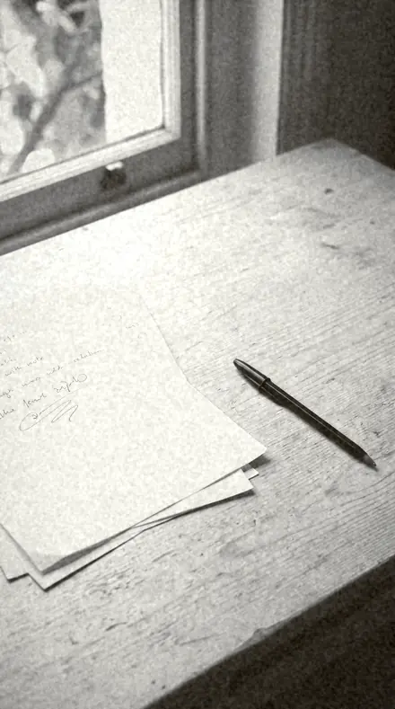 Parchment Proof applied to paper desk