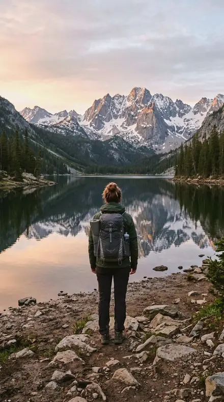 Frozen Track applied to mountain lake