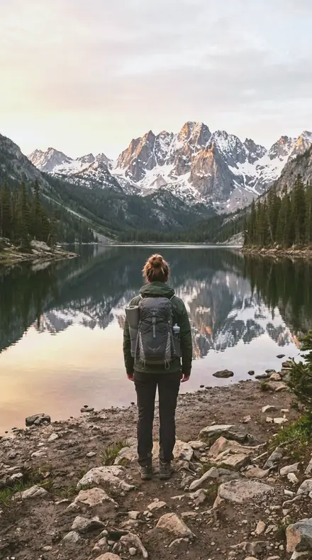 Bright Freeze applied to mountain lake