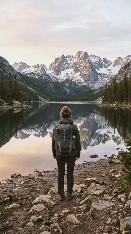 Ice Shade applied to mountain lake