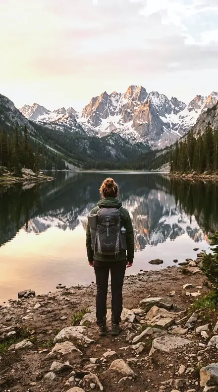 Thaw Light applied to mountain lake