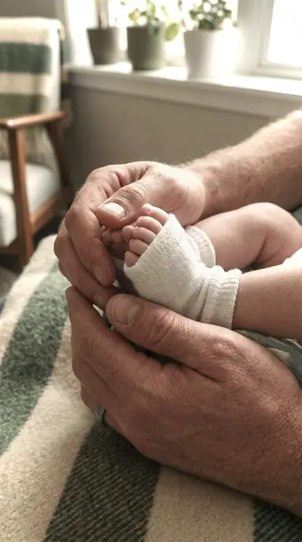 Blade Curve applied to newborn hands