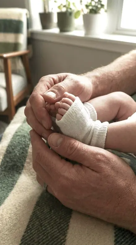 Fast Element applied to newborn hands