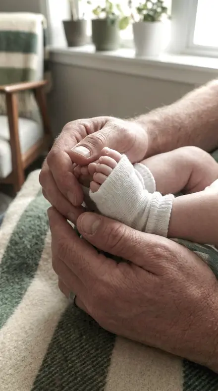 Bokeh Field applied to newborn hands