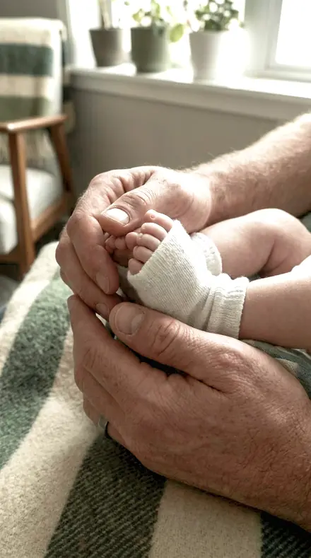 Vertex Glow applied to newborn hands