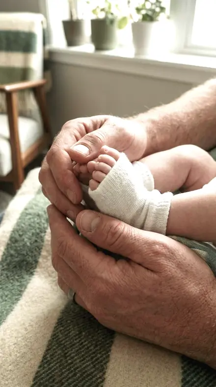 Element Bloom applied to newborn hands